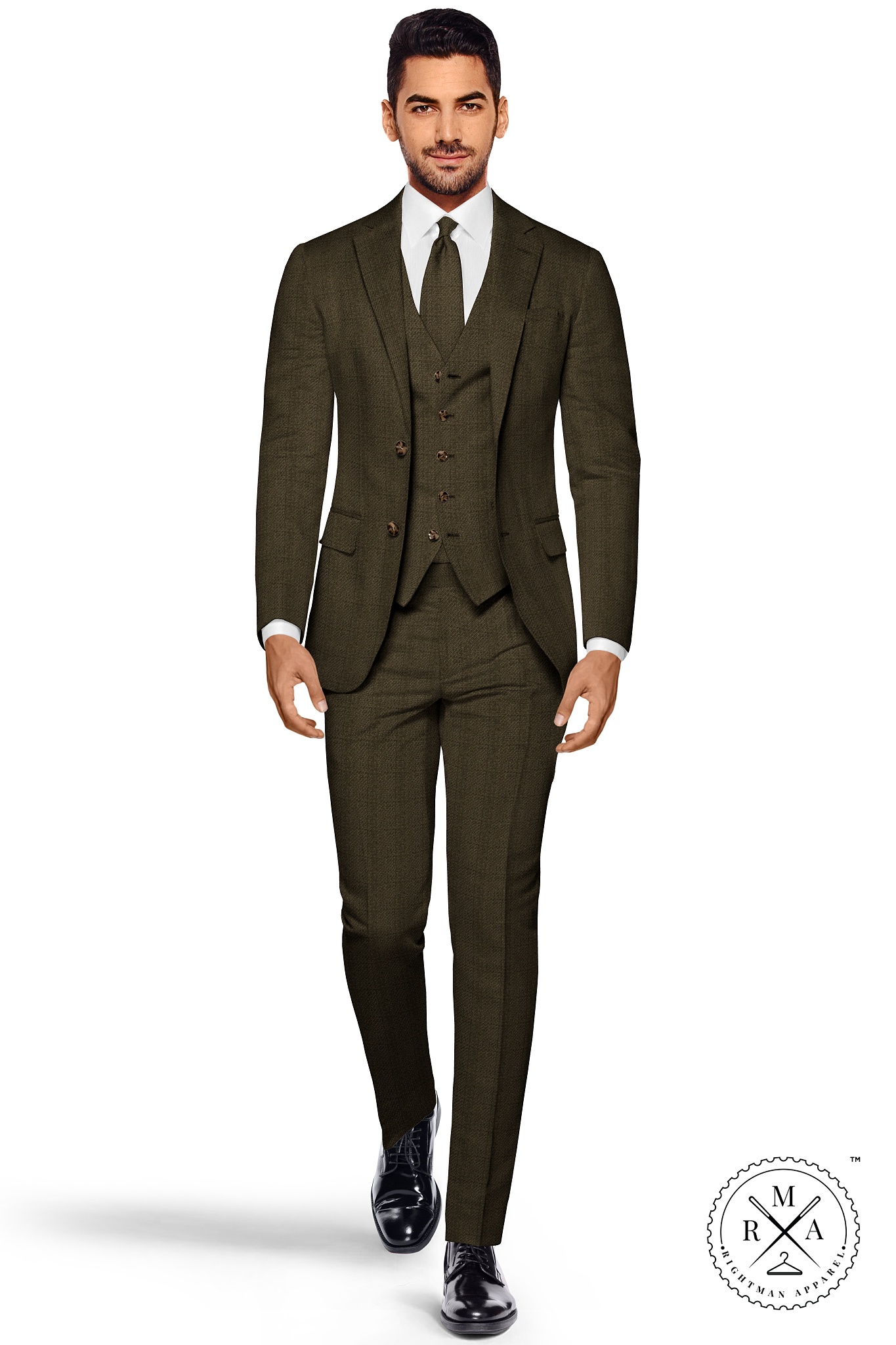 Brown Lining Three Piece Suit SU97